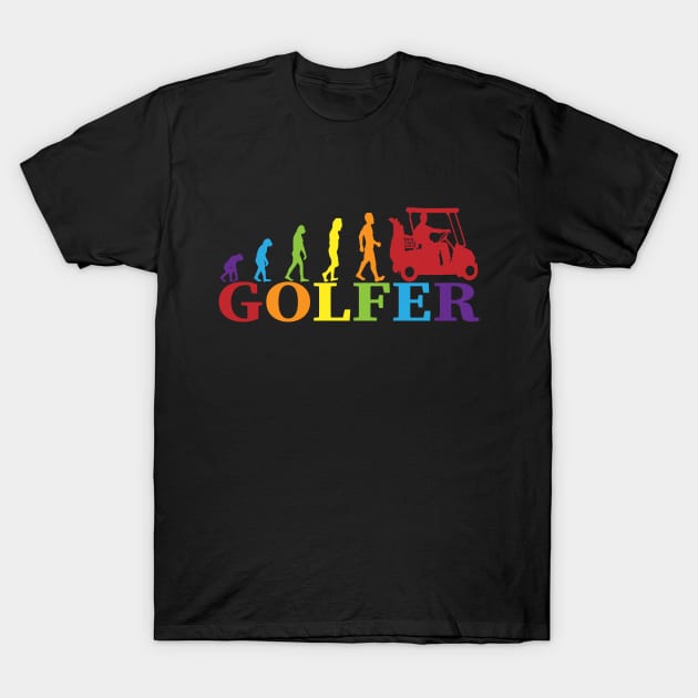 Golfer Evolution -  Golfer Gift T-Shirt by Leonitrias Welt